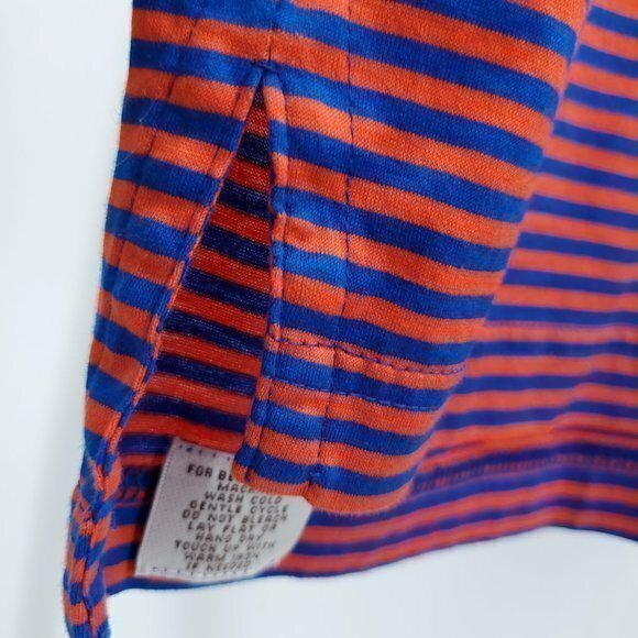 Peter Millar Short Sleeve Polo Striped Red/Blue XL Contrast Collar 100% Cotton - Picture 14 of 16